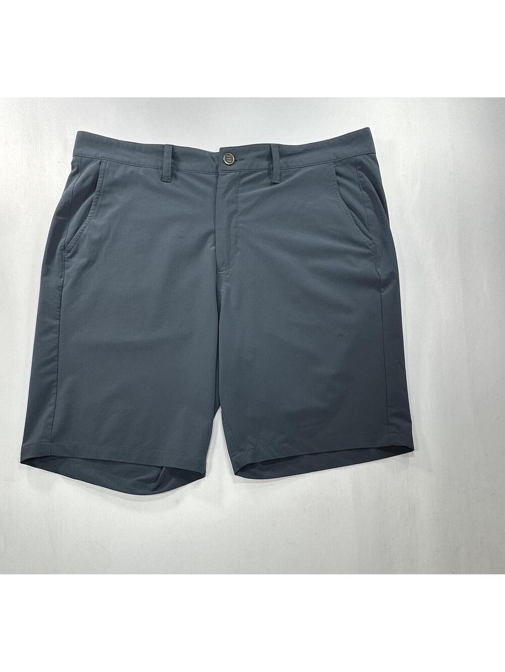 Free Fly Flat Front Chino Shorts Men Blue/Green 38